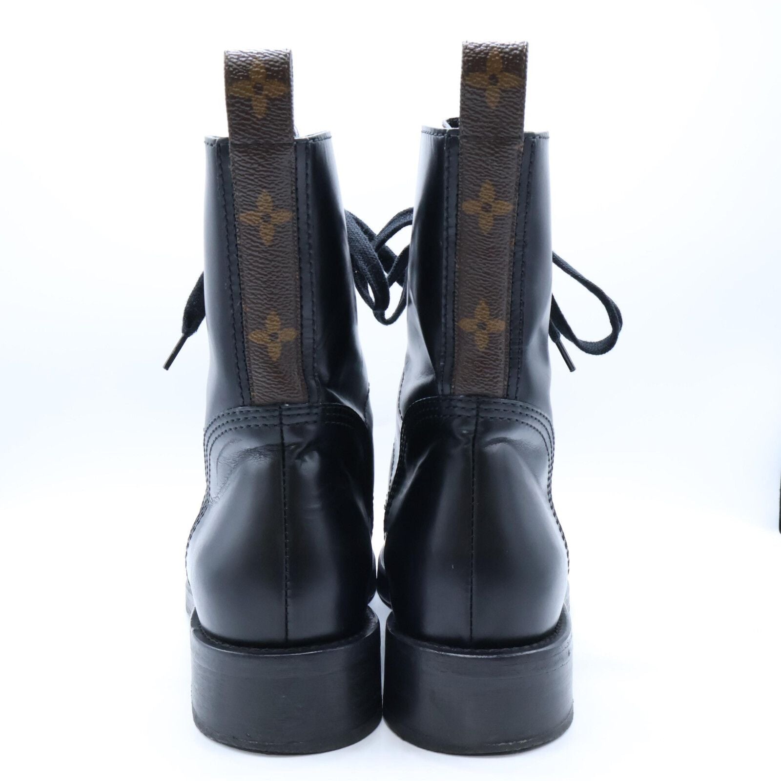Louis Vuitton Metropolis Line Monogram Leather Ankle Lace Up Short Boots — view 3