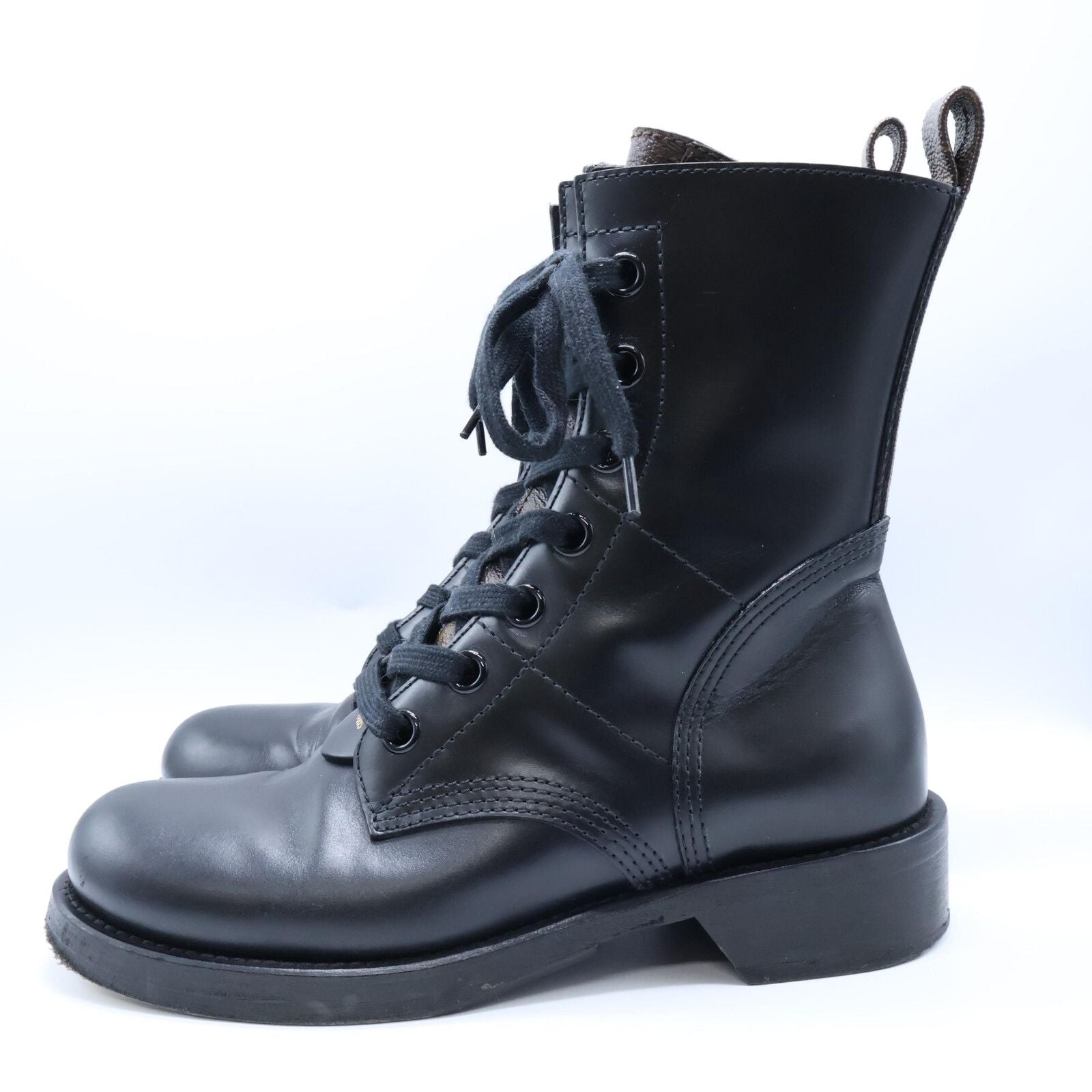 Louis Vuitton Metropolis Line Monogram Leather Ankle Lace Up Short Boots — view 2