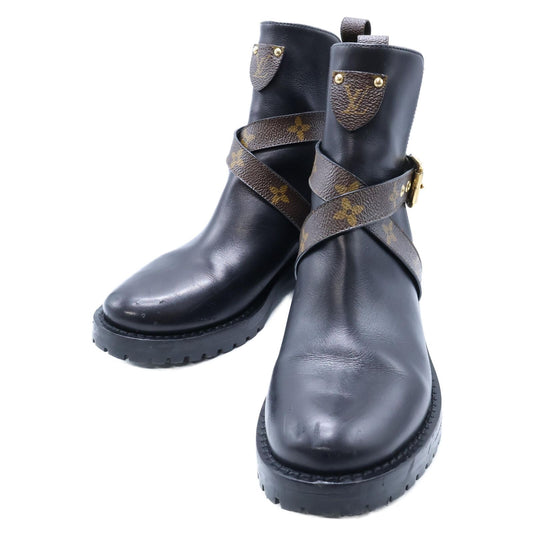 Louis Vuitton Discovery Line Monogram Canvas Belt Ankle Boots