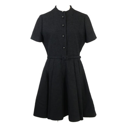 Dior Wool Cotton with Belt Bou Cles Short Dress 38