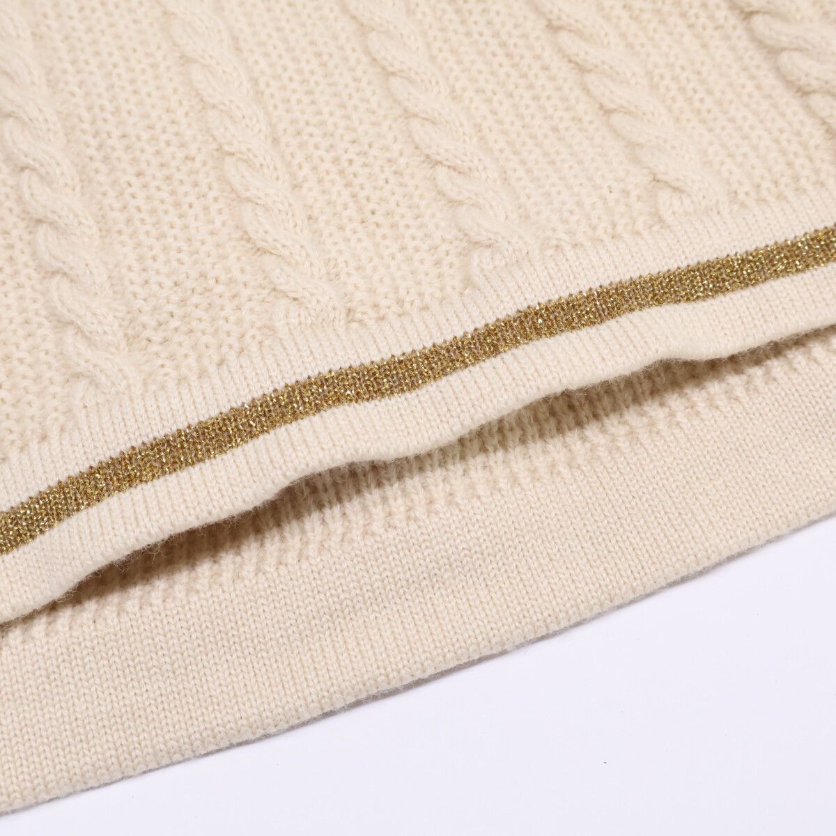 Gucci Glitter Line Cable Knit Vest — view 7