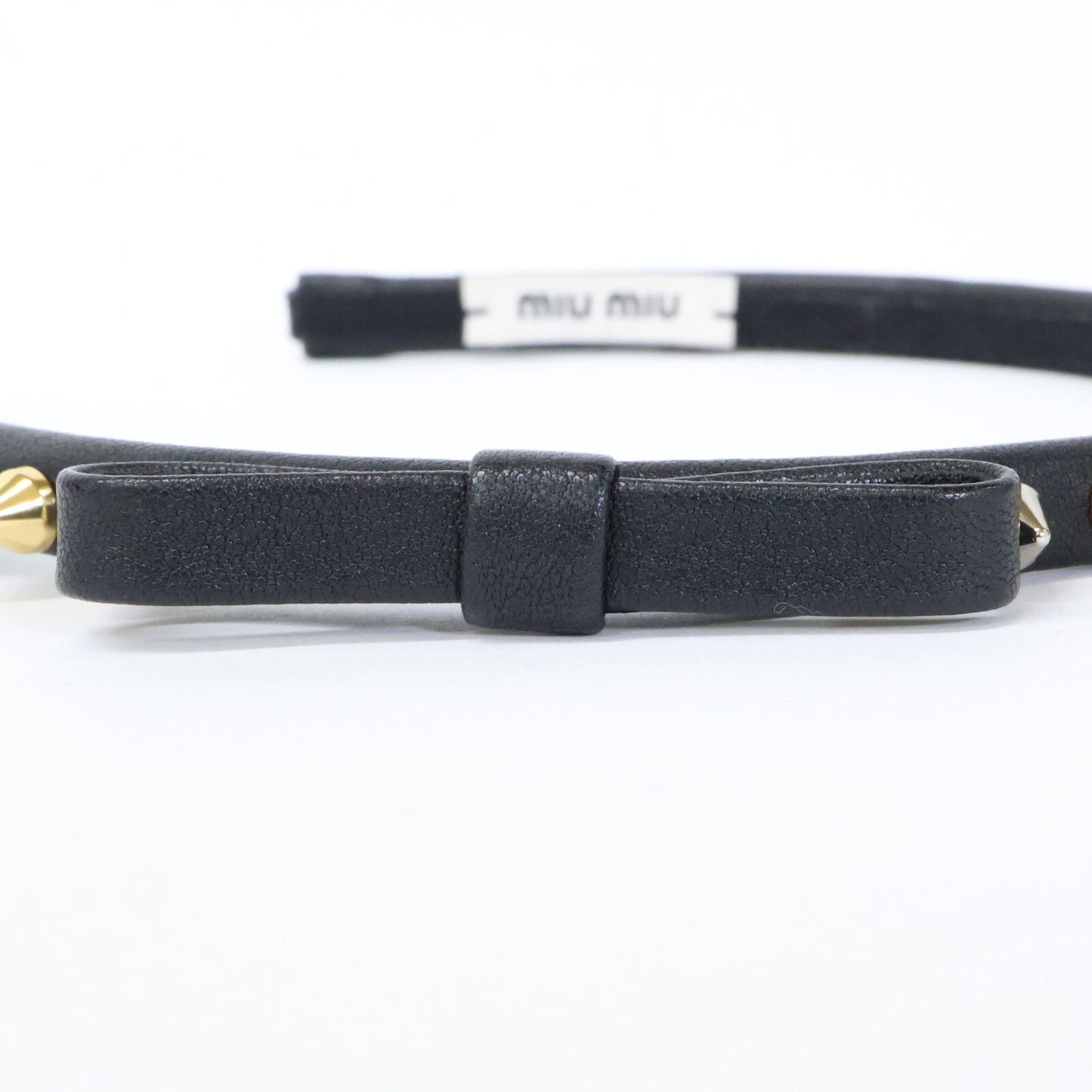 Miu Miu Studded Ribbon Headband — view 8