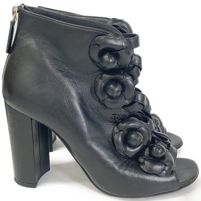 Chanel Leather Camellia Boot — view 4