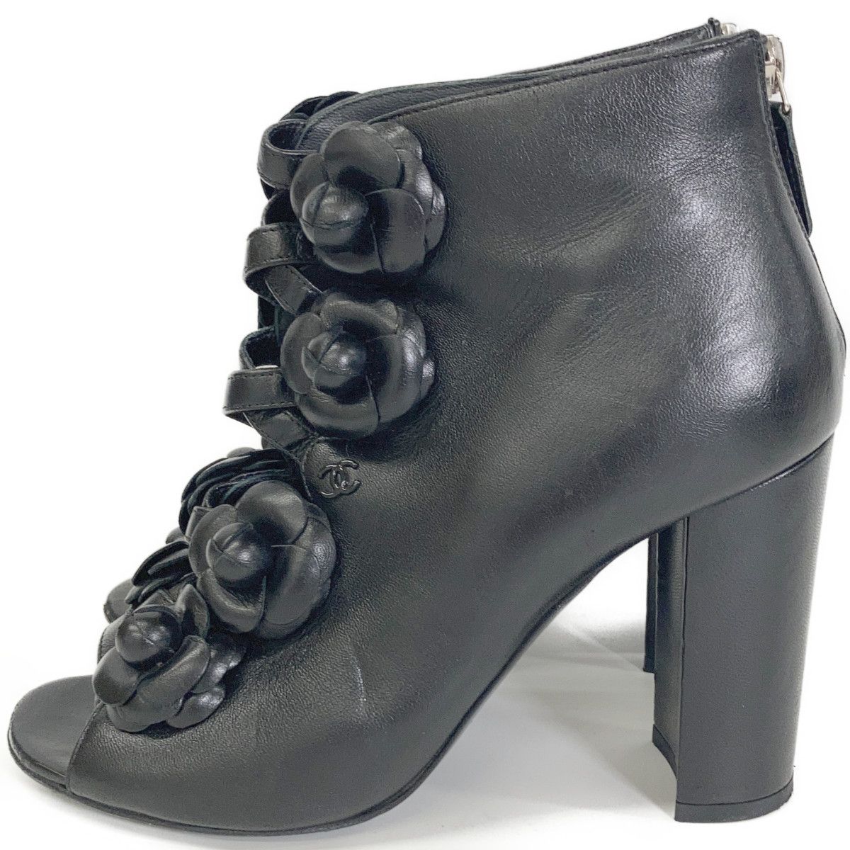 Chanel Leather Camellia Boot — view 2