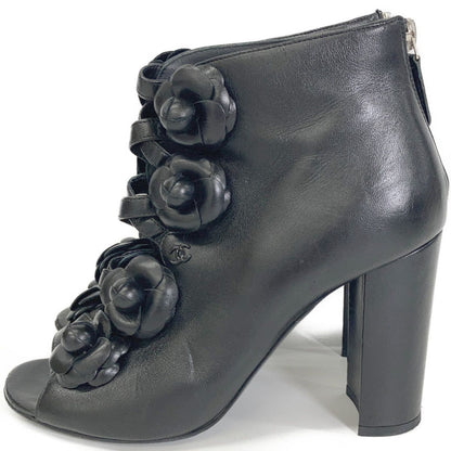 Chanel Leather Camellia Boot — view 2