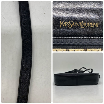 Saint Laurent Yves Shoulder Bag YSL Leather Black — view 8
