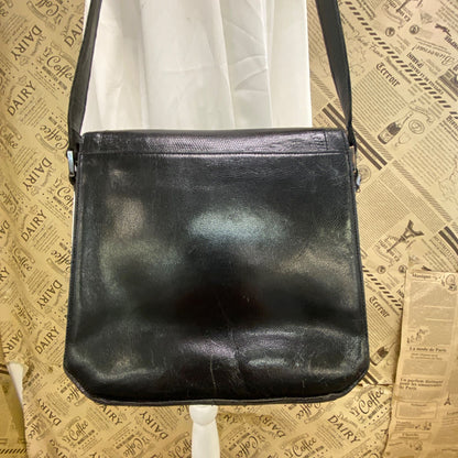 Saint Laurent Yves Shoulder Bag YSL Leather Black — view 2