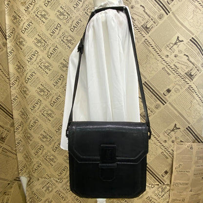 Saint Laurent Yves Shoulder Bag YSL Leather Black — view 5