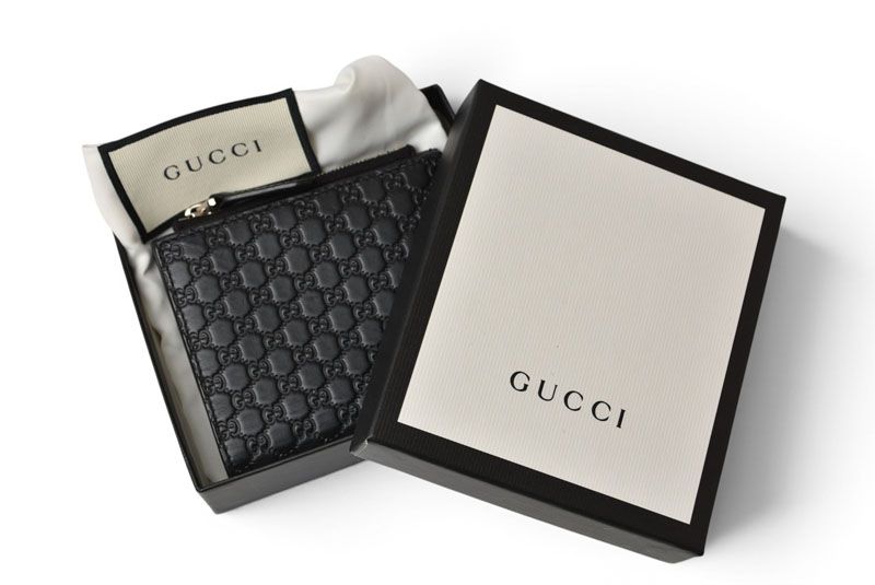 Gucci Mini Wallet Folded Micro Guccissima Black — view 9