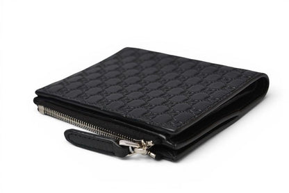 Gucci Mini Wallet Folded Micro Guccissima Black — view 3