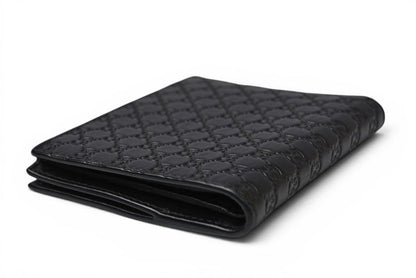 Gucci Mini Wallet Folded Micro Guccissima Black — view 2
