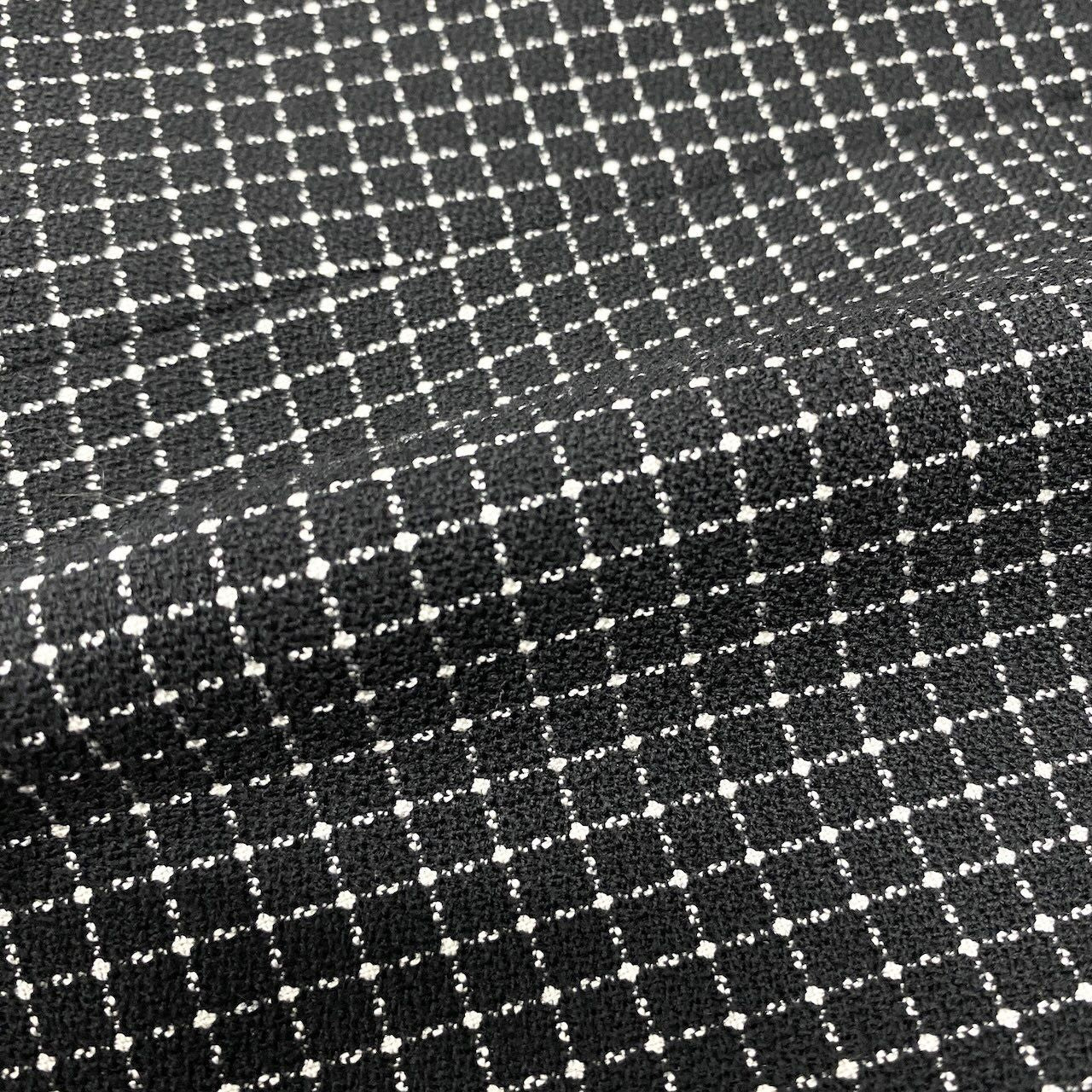 Dior Tailored Jacket Leather Piping Plaid All Over Pattern 9 Black White — view 8