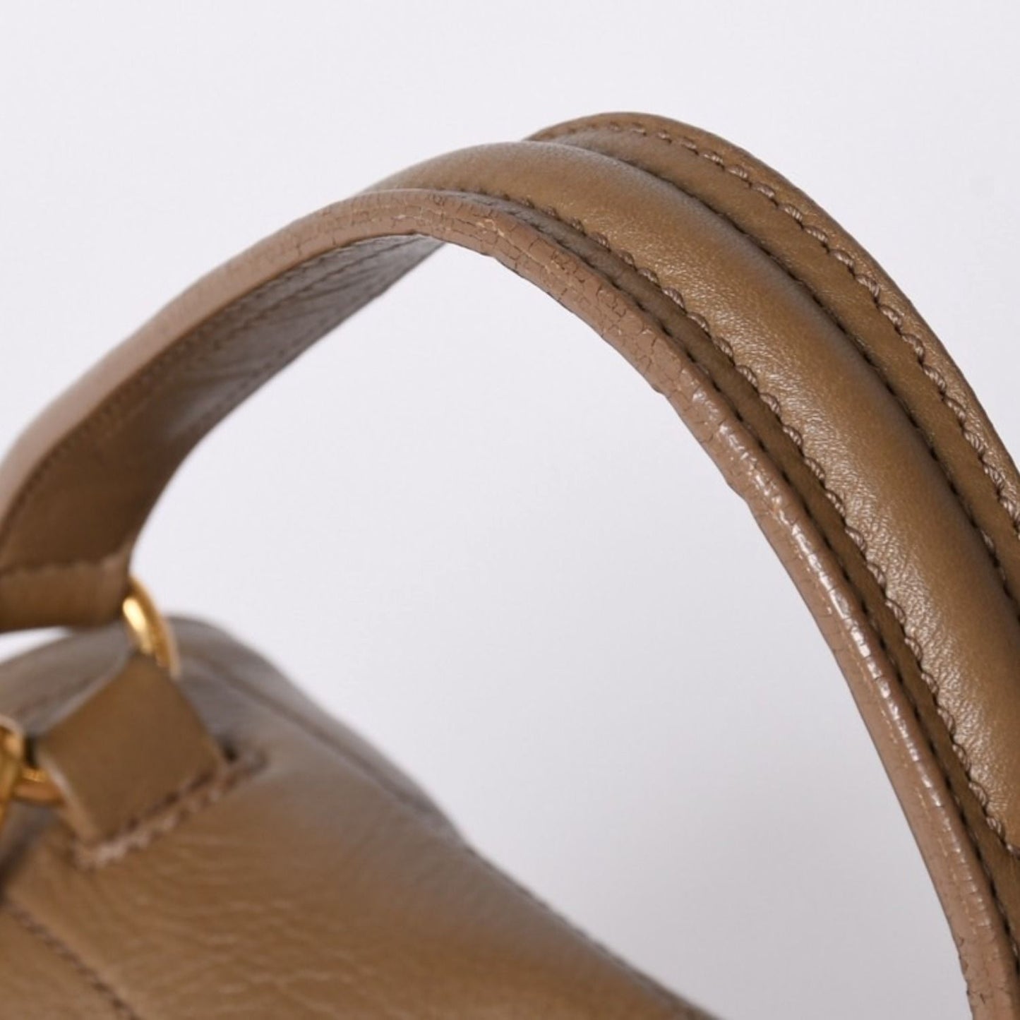 Saint Laurent Muse Two Shoulder Bag Beige Pink Leather Gold — view 5