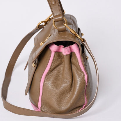 Saint Laurent Muse Two Shoulder Bag Beige Pink Leather Gold — view 4
