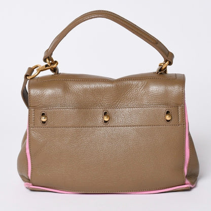 Saint Laurent Muse Two Shoulder Bag Beige Pink Leather Gold — view 2