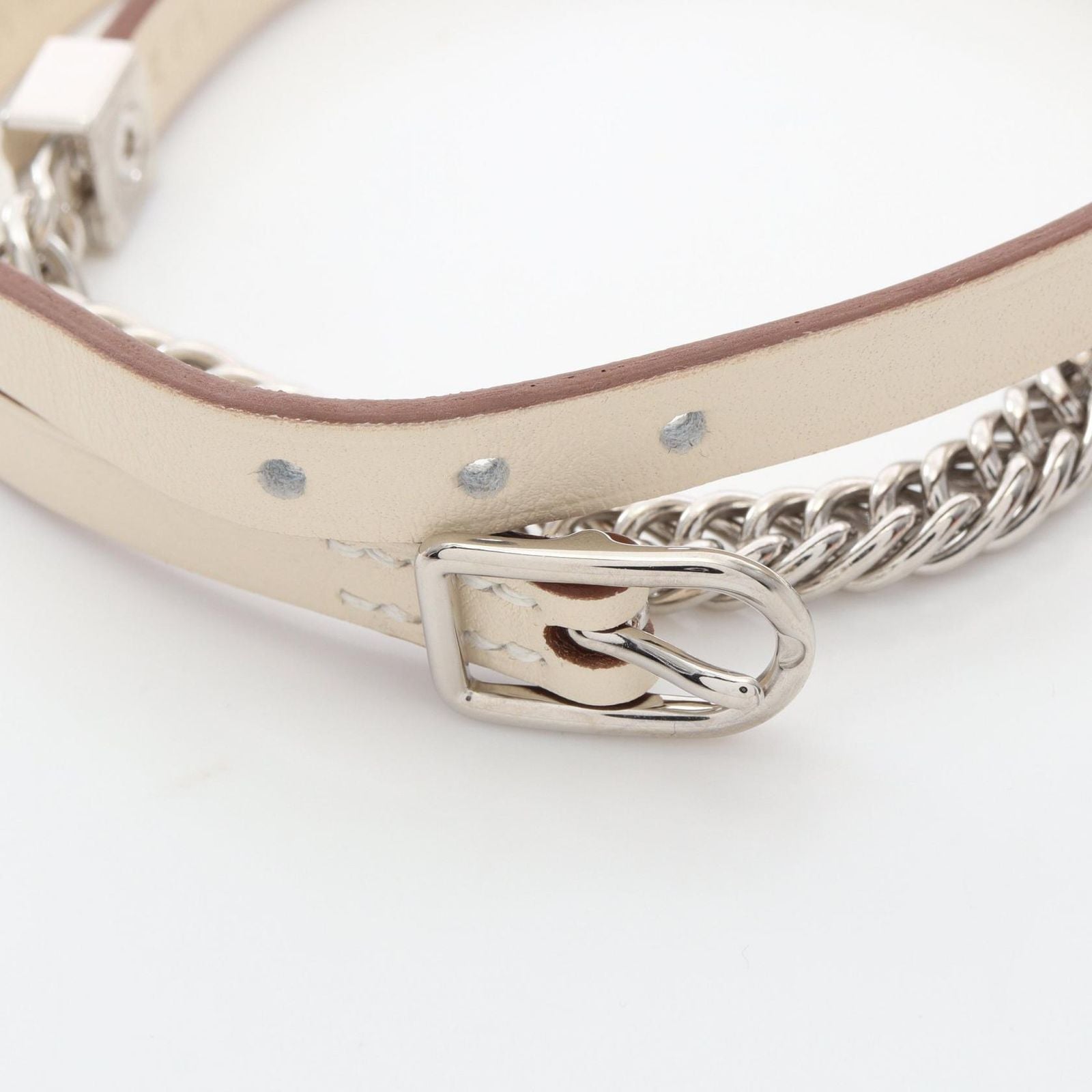 Hermes Bracelet Gourmet Esketre Triple Tour Stainless Steel Leather — view 3