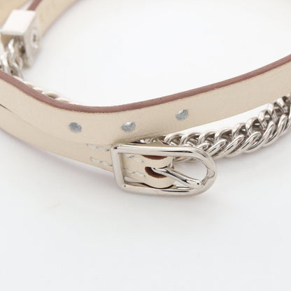 Hermes Bracelet Gourmet Esketre Triple Tour Stainless Steel Leather — view 3