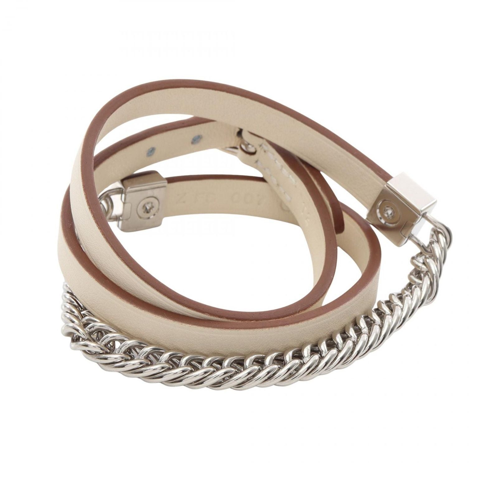 Hermes Bracelet Gourmet Esketre Triple Tour Stainless Steel Leather — view 2