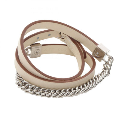 Hermes Bracelet Gourmet Esketre Triple Tour Stainless Steel Leather — view 2