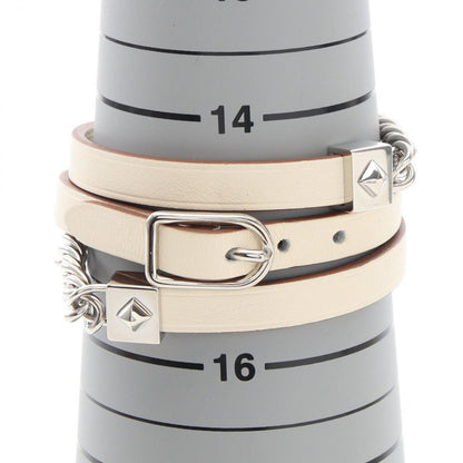 Hermes Bracelet Gourmet Esketre Triple Tour Stainless Steel Leather — view 6