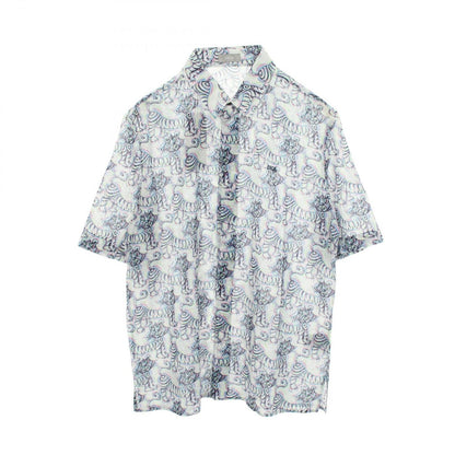 Dior Kenny Scharf Tiger Short Sleeve Cotton Shirt