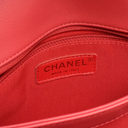 Chanel Handbag Blanc Stitch 2-Way Pink Leather Top Handle Flap Bag — view 4