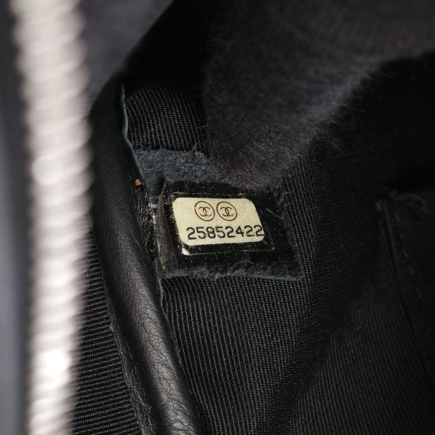 Chanel Shoulder Bag Blanc Stitch Tassel Black Lambskin Quilted Fringe Chain — view 5