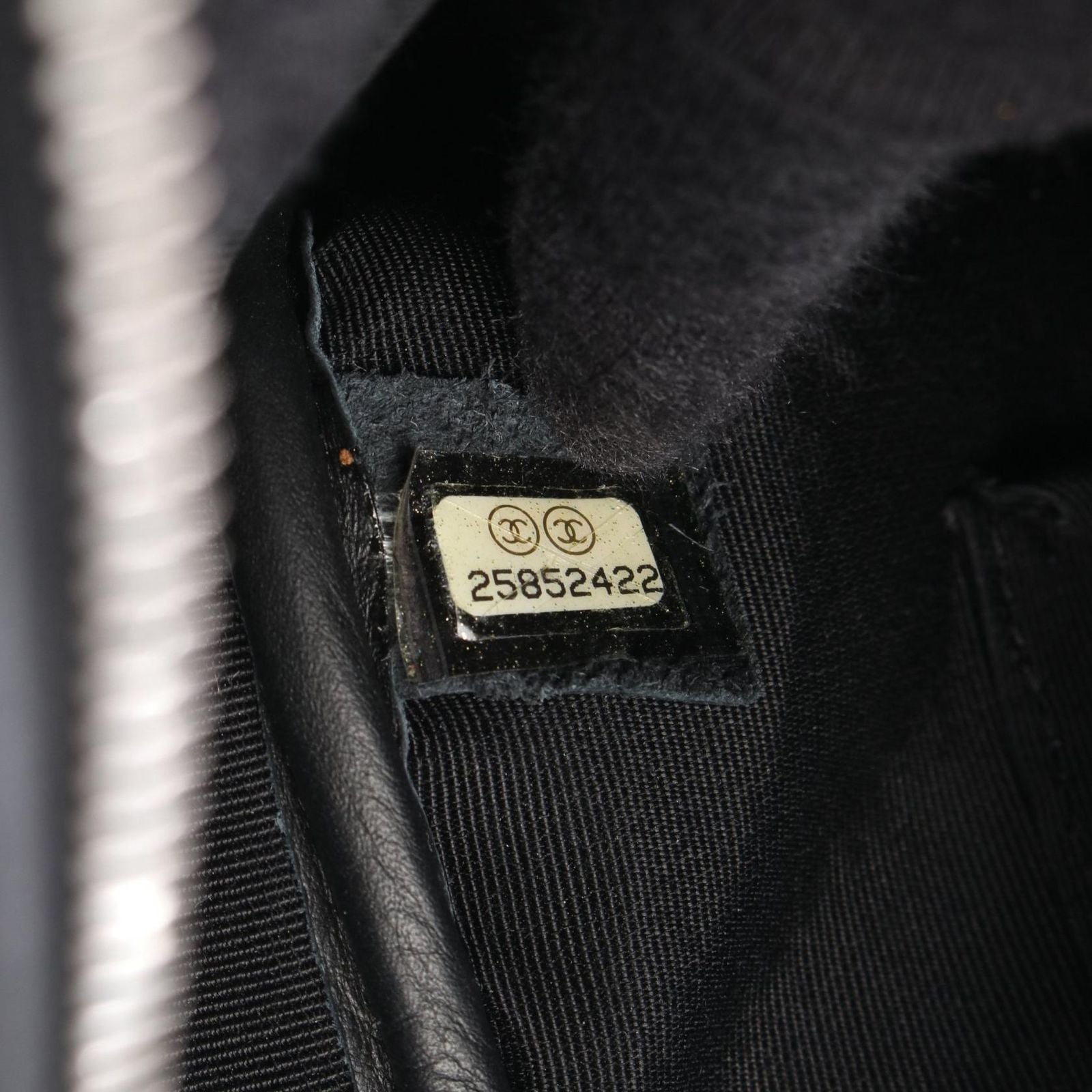 Chanel Shoulder Bag Blanc Stitch Tassel Black Lambskin Quilted Fringe Chain — view 5