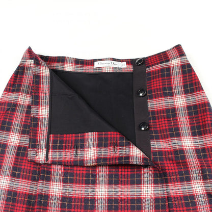 Dior Skirt CD Logo Button Tartan Check Wool — view 5