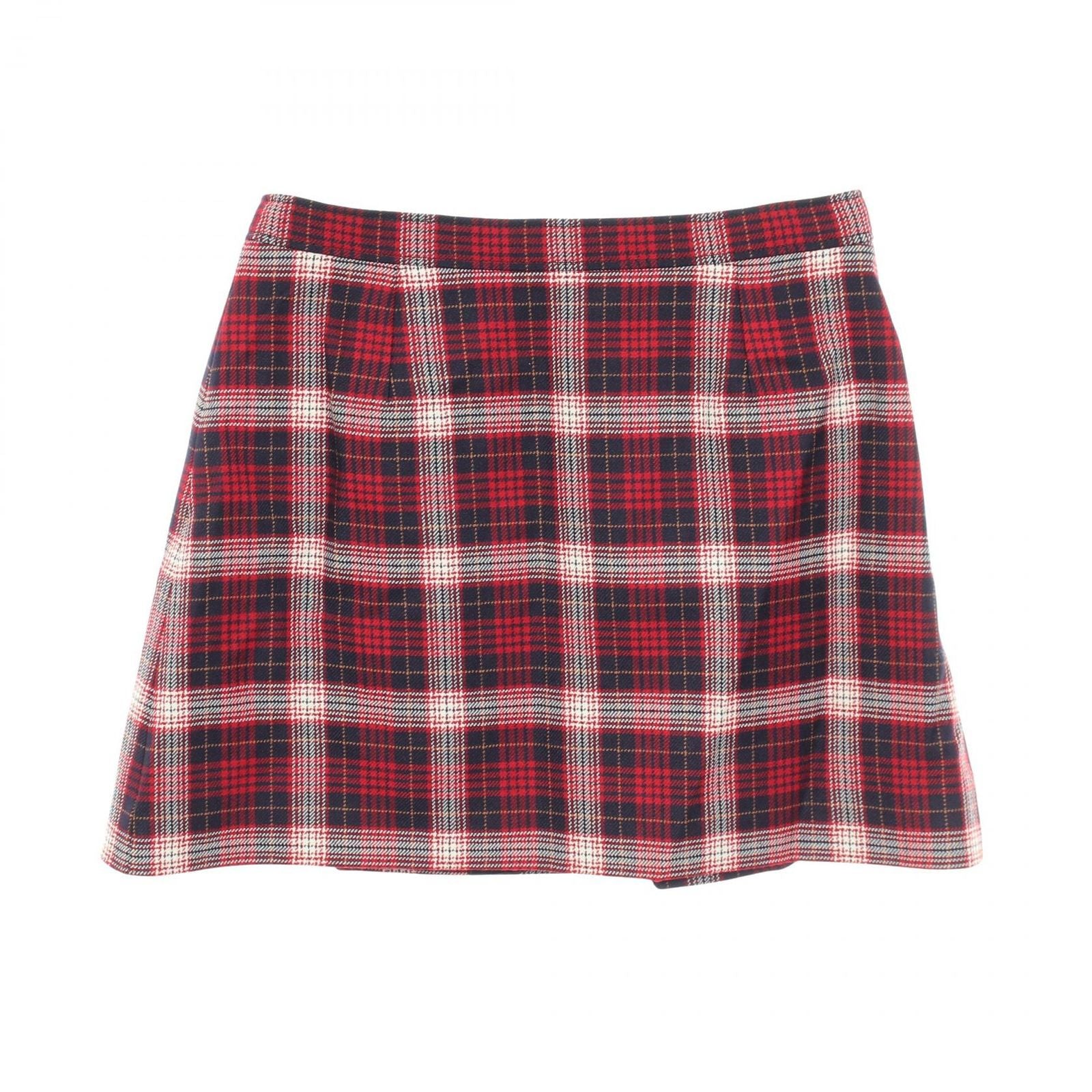 Dior Skirt CD Logo Button Tartan Check Wool — view 2