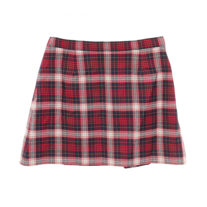 Dior Skirt CD Logo Button Tartan Check Wool — view 2