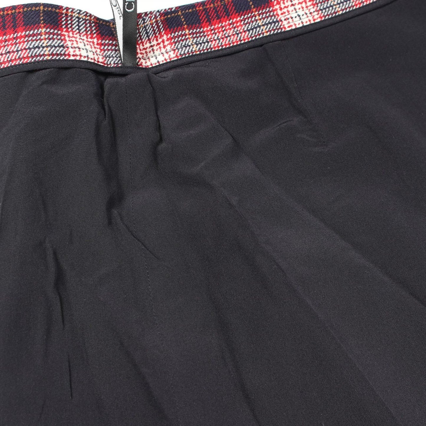 Dior Skirt CD Logo Button Tartan Check Wool — view 6