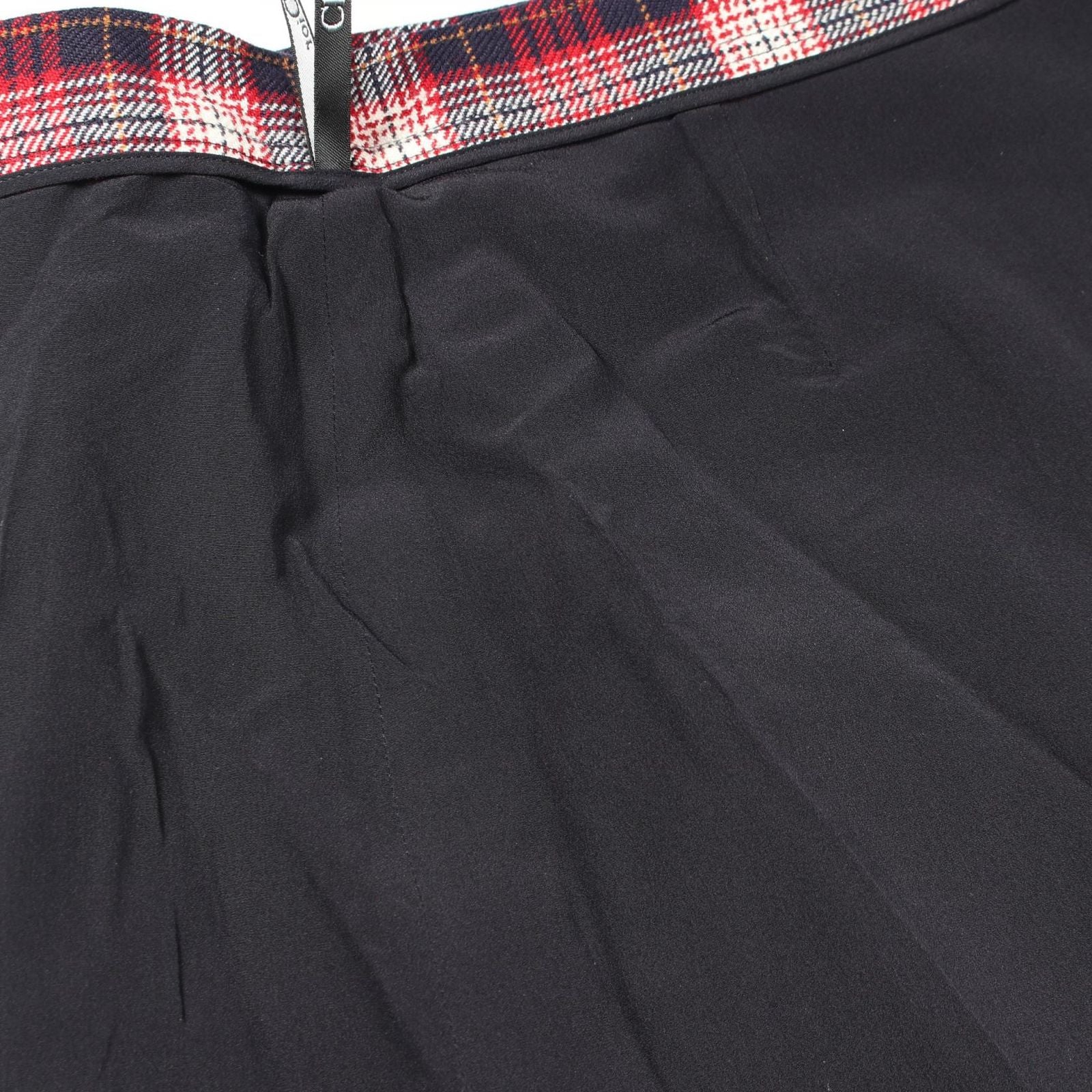 Dior Skirt CD Logo Button Tartan Check Wool — view 6