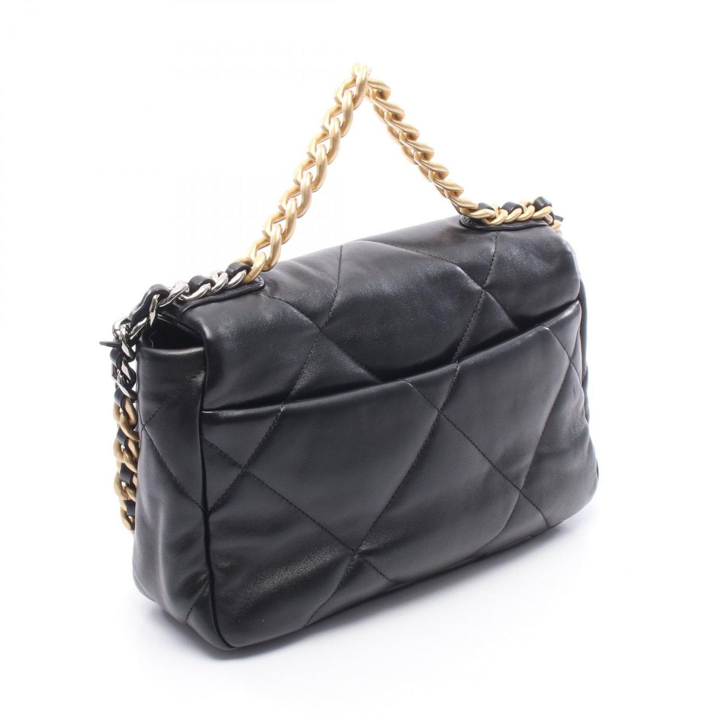 Chanel Shoulder Bag 19 D'isneuf Quilted 2-Way Black Leather 19 Chain — view 2