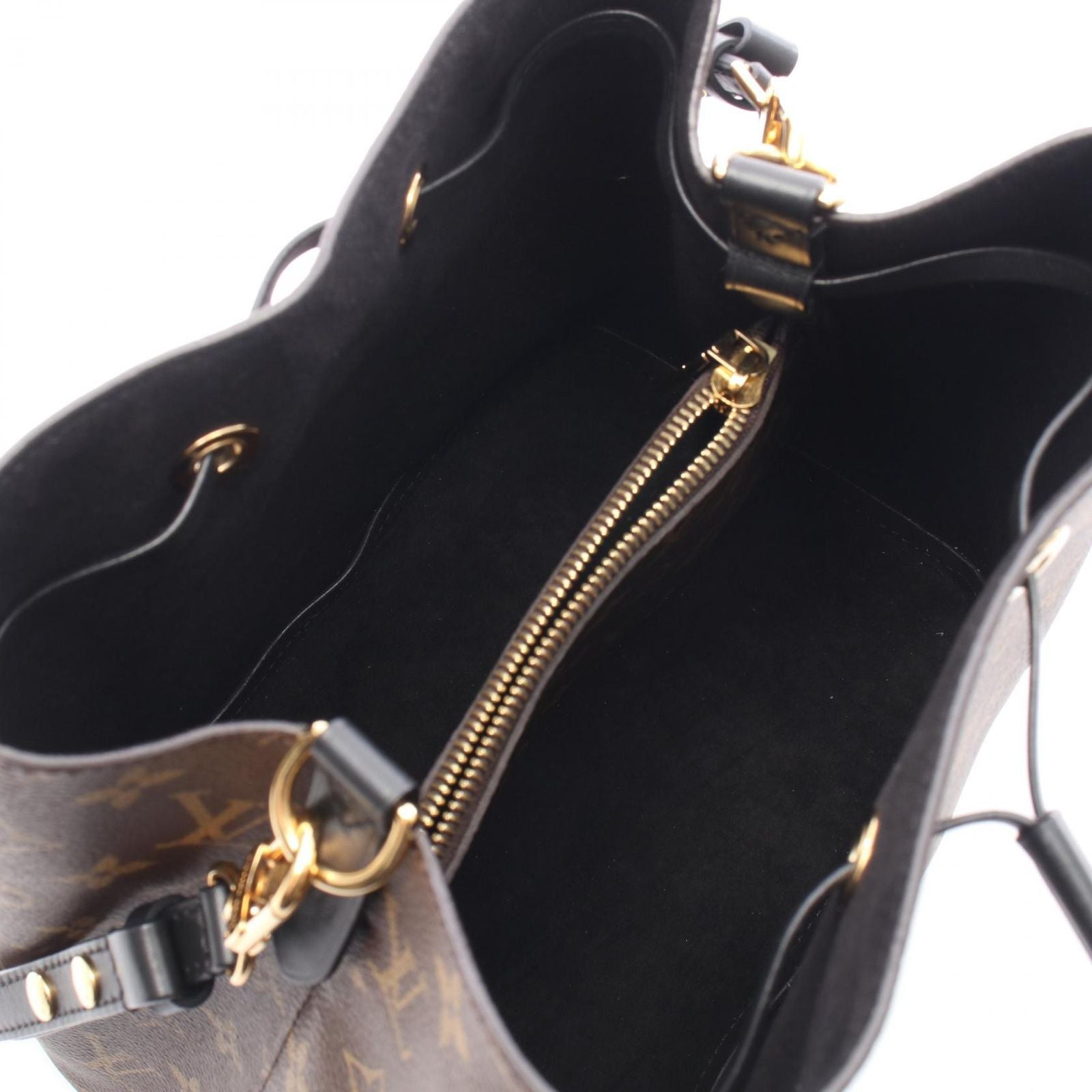 Louis Vuitton Shoulder Bag Neo Noe Monogram Noir Canvas Leather MM — view 3
