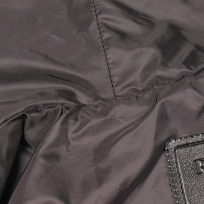 Prada Nappa Leather Hooded Black Coat — view 7