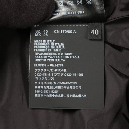 Prada Nappa Leather Hooded Black Coat — view 4