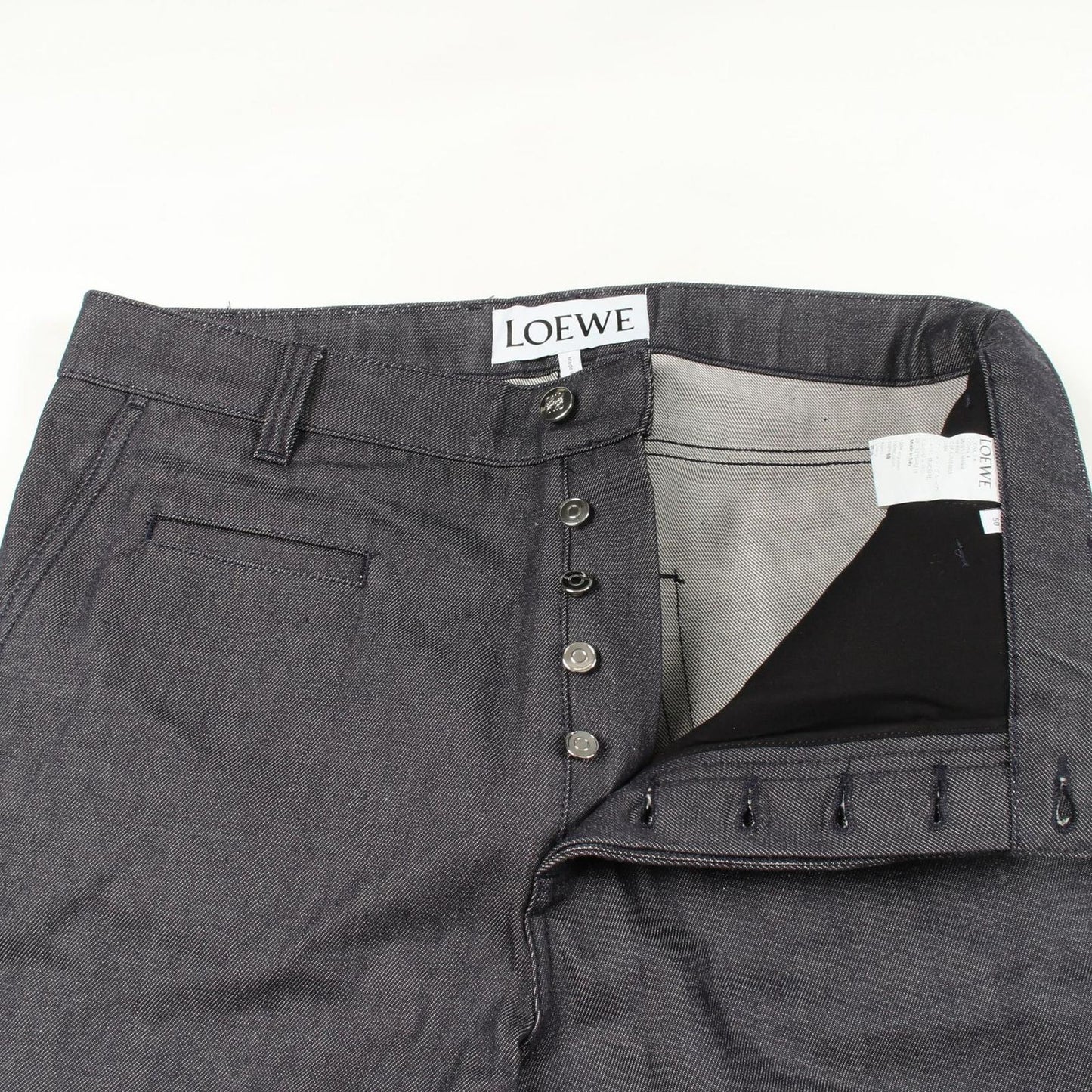 Loewe Denim Pants Fisherman Navy Cotton — view 5