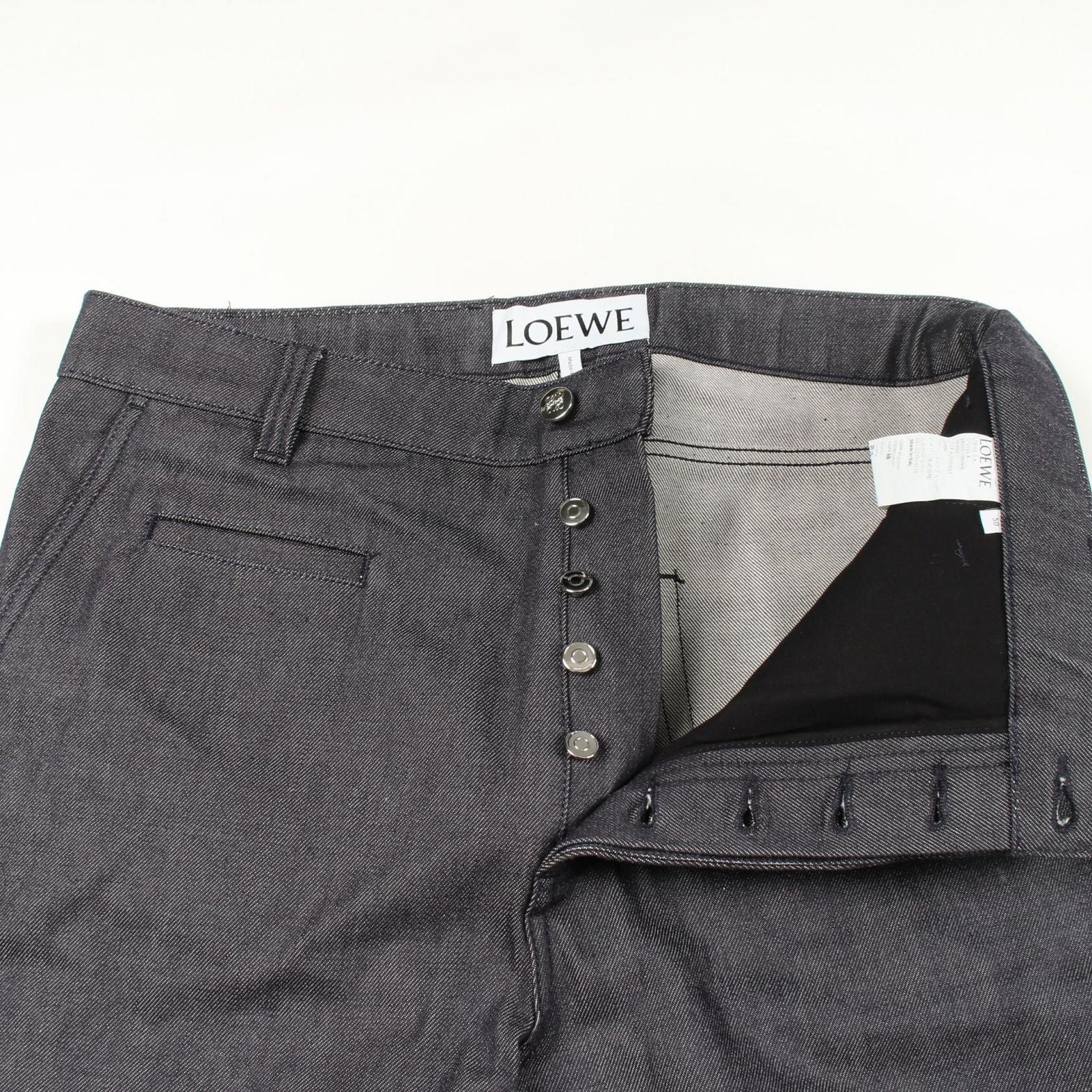 Loewe Denim Pants Fisherman Navy Cotton — view 5