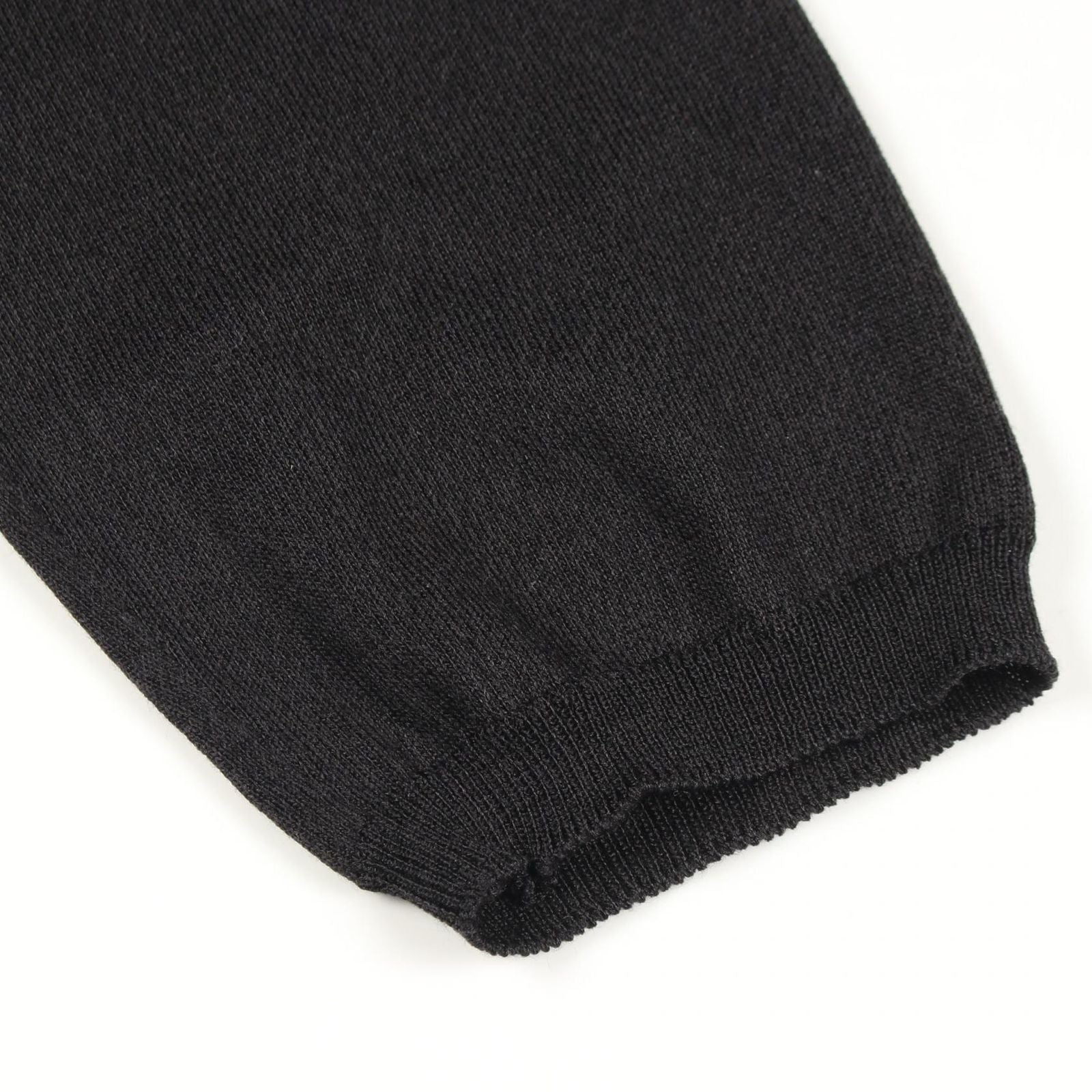 Prada Cardigan Logo Neck Black Silk Cotton — view 6