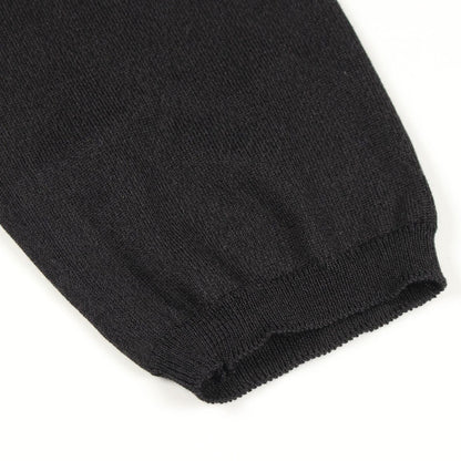 Prada Cardigan Logo Neck Black Silk Cotton — view 6