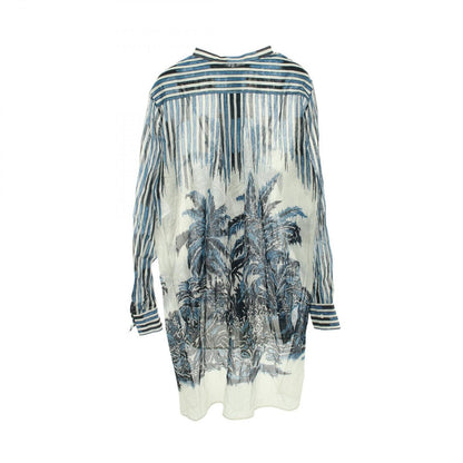 Dior Stand Collar Pullover Long Sleeve Cotton Shirt Sweater — view 2
