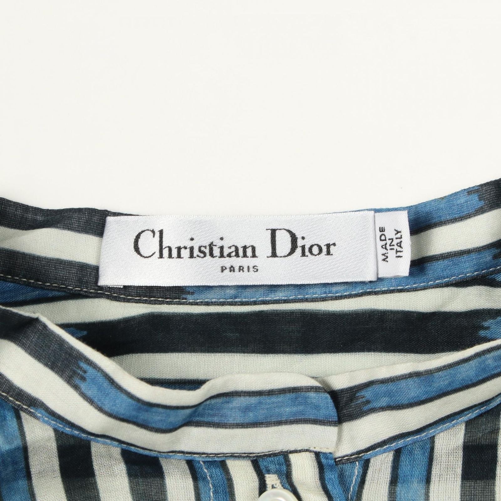 Dior Stand Collar Pullover Long Sleeve Cotton Shirt Sweater — view 3