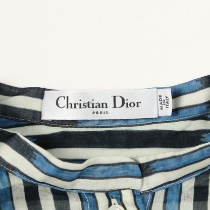 Dior Stand Collar Pullover Long Sleeve Cotton Shirt Sweater — view 3