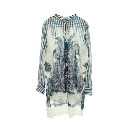 Dior Stand Collar Pullover Long Sleeve Cotton Shirt Sweater