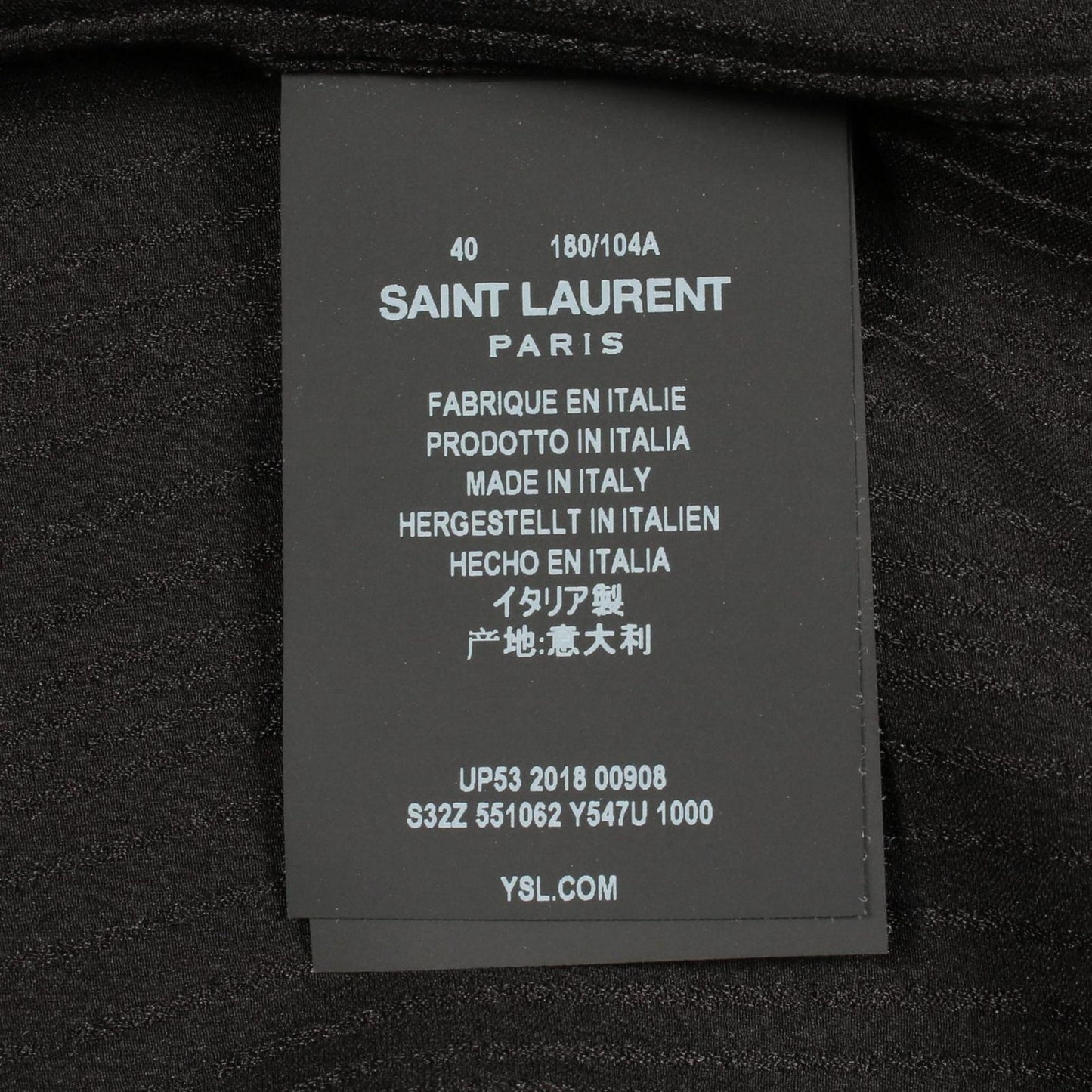 Saint Laurent Paris Striped Silk Shirt — view 5