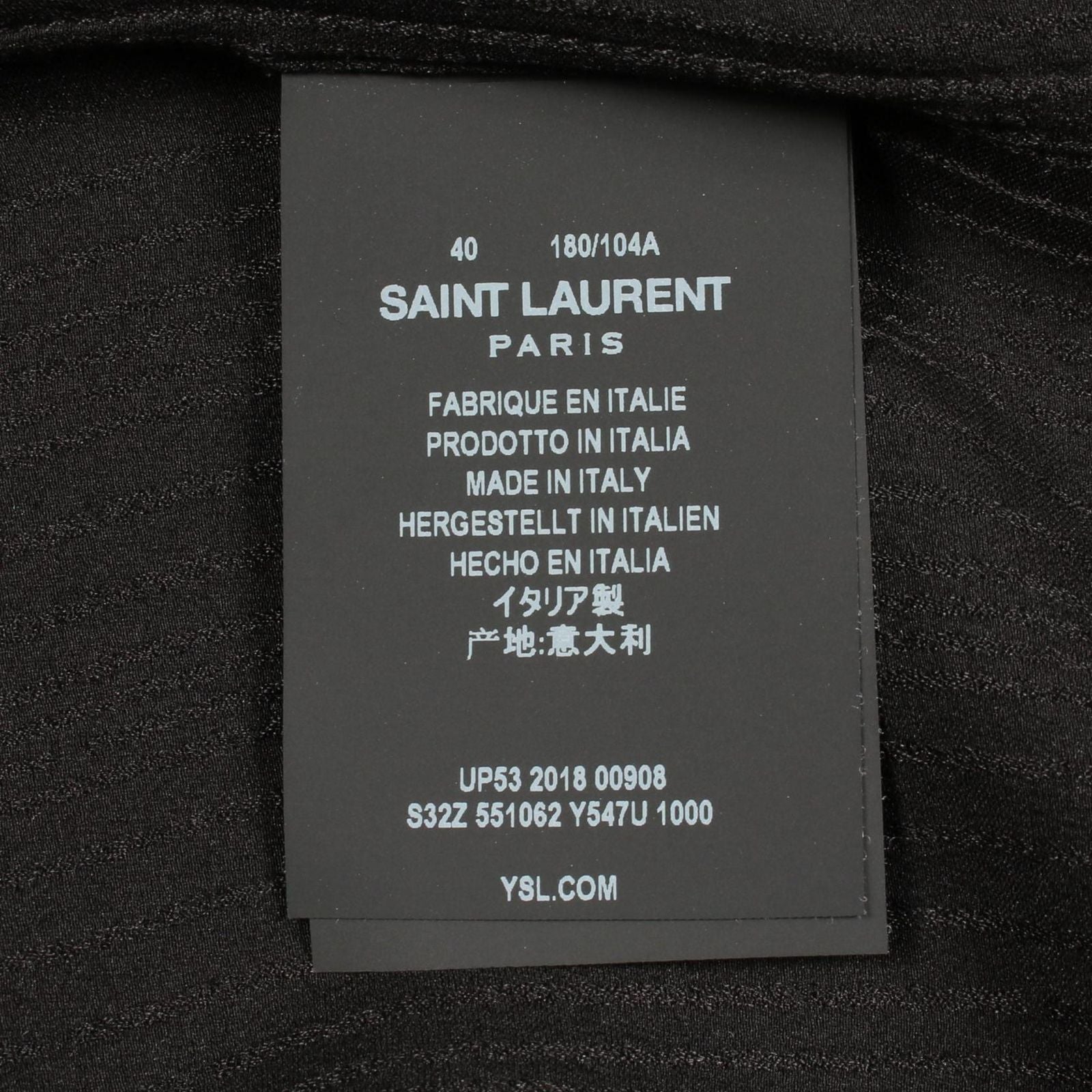 Saint Laurent Paris Striped Silk Shirt — view 5