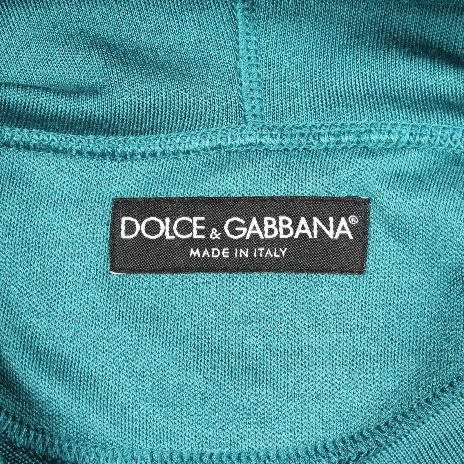 Dolce & Gabbana Hoodie Knit Silk Blue — view 3