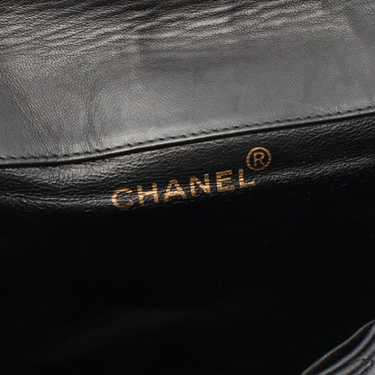 Chanel Backpack Quilted Black Lambskin Double Turnlock Chain — view 4
