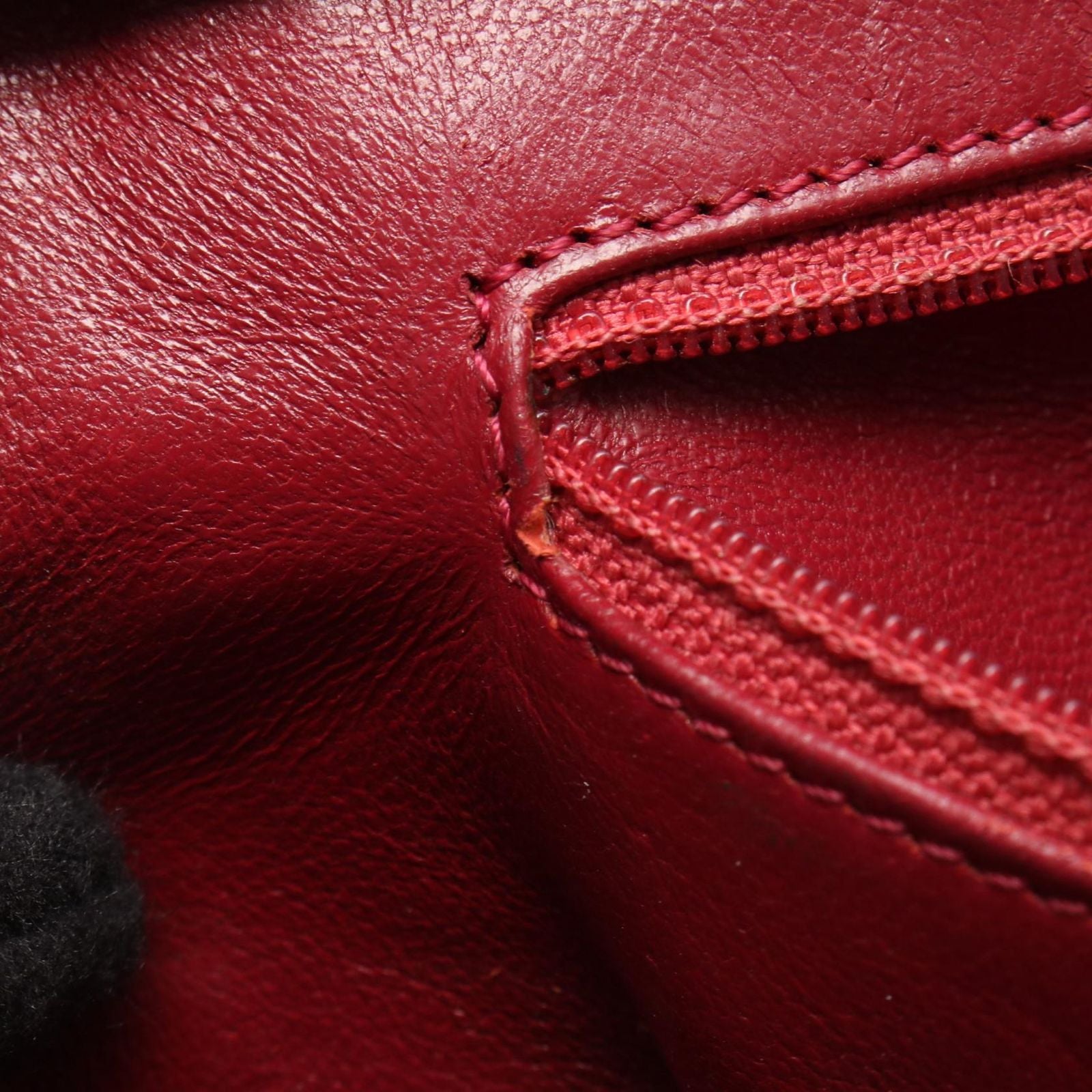 Chanel Handbag Quilted Dark Pink Caviar Leather CC Logo Chain Tote — view 7